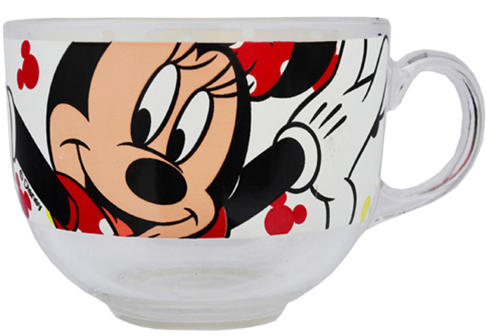 Кружка-бульонница Mickey Mouse стеклянная 400мл