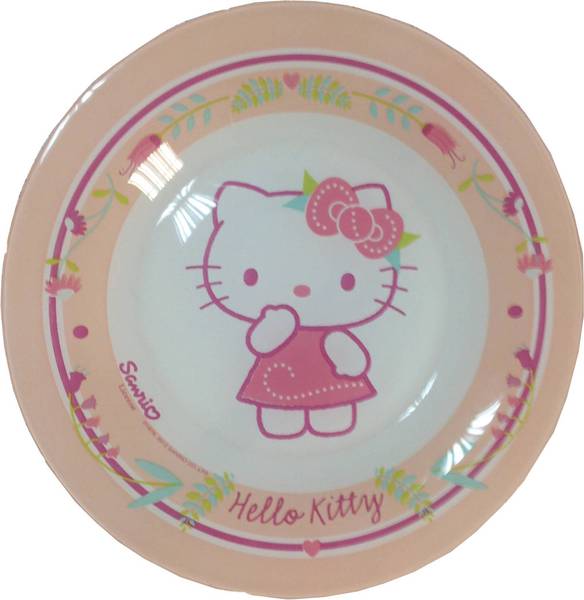 Тарілка десертна Luminarc Hello Kitty Nordic Flower дитяча Ø19.5см