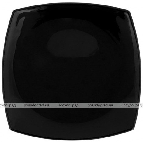 Набір 6 квадратних обідніх тарілок Luminarc Quadrato Black 26м, склокераміка