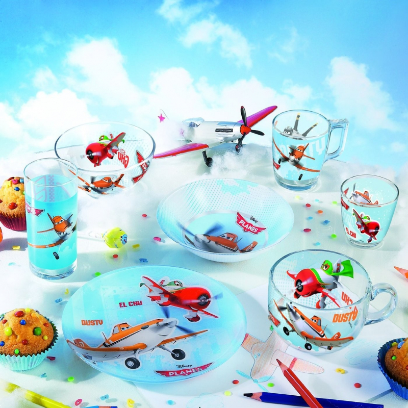 Набор 3 детских стакана Disney Planes Dusty 300мл