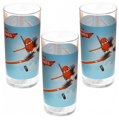 Набор 3 детских стакана Disney Planes Dusty 300мл