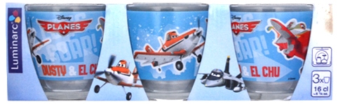 Набір 3 дитячих склянки Disney Planes 160мл