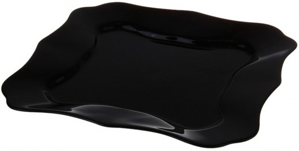 Набір 6 десертних тарілок Luminarc Authentic Black, квадратні 20.5см