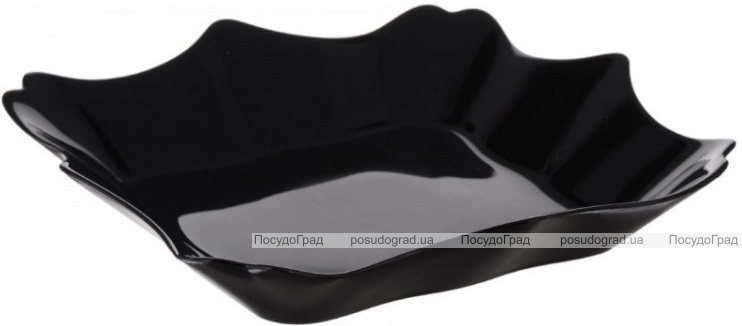 Набір 6 супових тарілок Luminarc Authentic Black, квадратні 22см