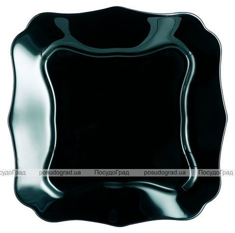 Набір 6 супових тарілок Luminarc Authentic Black, квадратні 22см