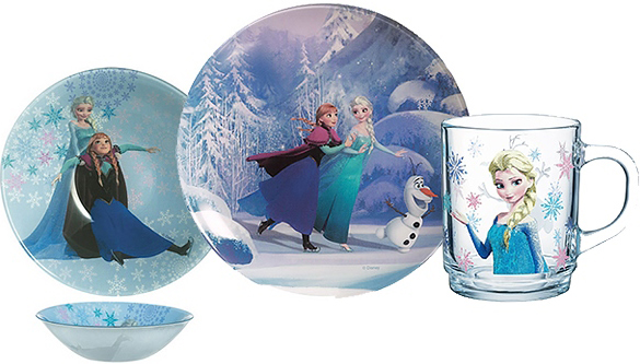 Дитячий набір Luminarc Disney Frozen 3 предмети: піала, кружка, тарілка
