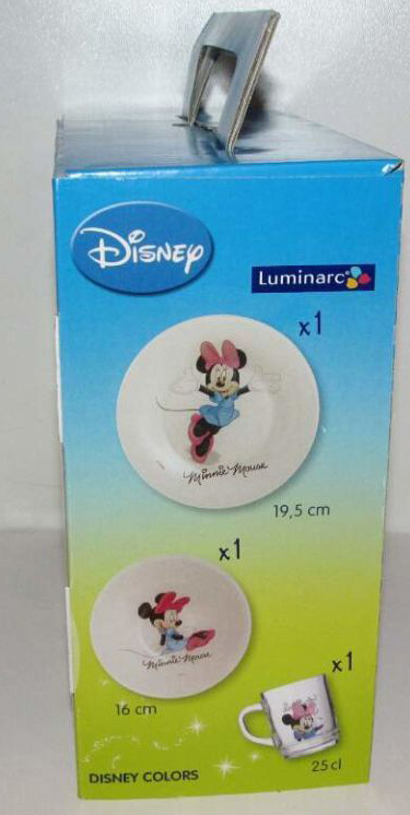 Дитячий набір Luminarc Minnie Mouse 3 предмети: піала, кружка, тарілка для дівчинки