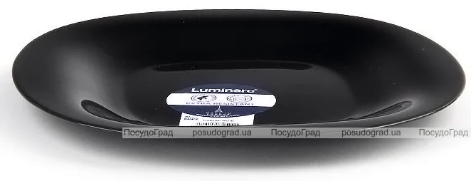 Набір 6 обідніх тарілок Luminarc Carine Black, квадратні 26см