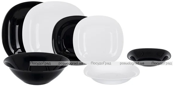 Столовий набір Luminarc Carine Black&White 19 предметів на 6 персон