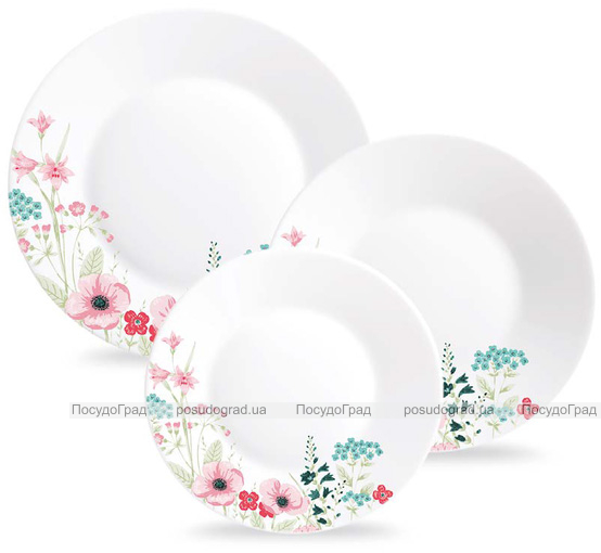 Столовий сервіз Luminarc Rose Pompon 19 предметів на 6 персон