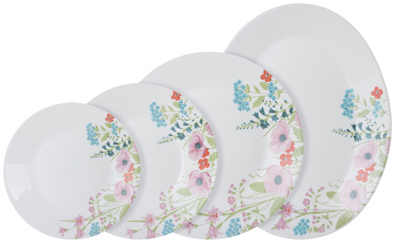 Столовий сервіз Luminarc Rose Pompon 19 предметів на 6 персон