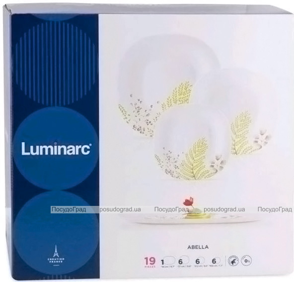 Столовий сервіз Luminarc Abella 19 предметів на 6 персон