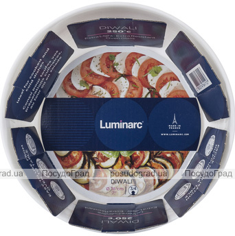 Форма (блюдо) для запекания Luminarc Diwali White круглая Ø18см из стеклокерамики