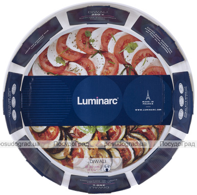 Форма (блюдо) для запекания Luminarc Diwali White круглая Ø30см из стеклокерамики