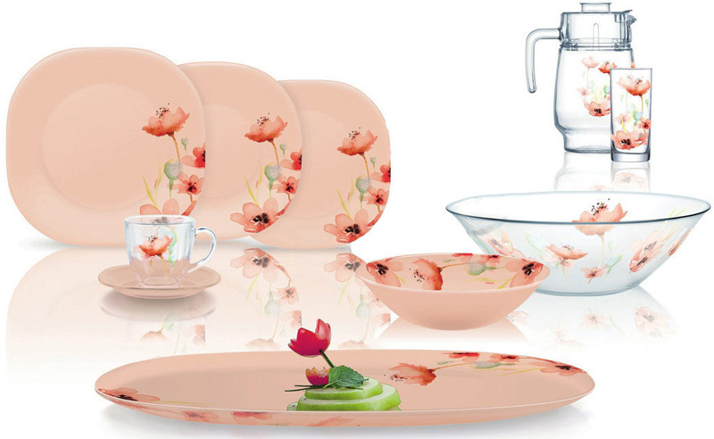 Столовий набір Luminarc Floren Peach на 12 персон 69 предметів