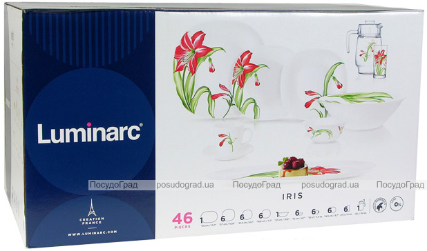 Столовий сервіз Luminarc Carine Iris на 6 персон 46 предметів