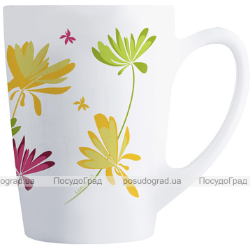 Набір 6 кружок Luminarc New Morning Crazy Flower 320мл, склокераміка