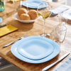 Набір 24 супових тарілки Luminarc Carine Light Blue, квадратні 21см