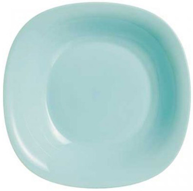 Набор 24 суповых тарелки Luminarc Carine Light Turquoise, квадратные 21см
