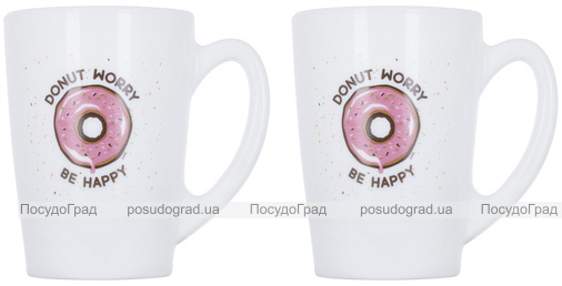 Набір 2 кружки Luminarc New Morning Donut Worry 320мл, склокераміка