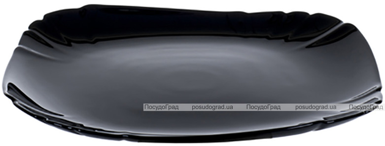 Набір 6 обідніх тарілок Luminarc Lotusia Black Ø25.5см, склокераміка