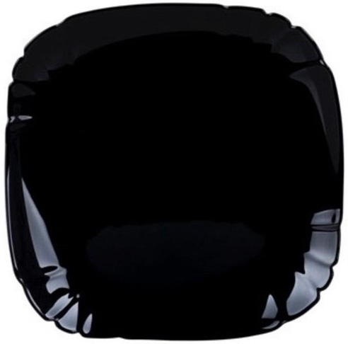 Набір 6 обідніх тарілок Luminarc Lotusia Black Ø25.5см, склокераміка