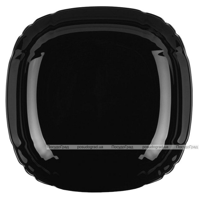 Набір 6 супових тарілок Luminarc Lotusia Black Ø20.5см, склокераміка
