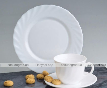 Десертна тарілка Luminarc Trianon White Ø19см, склокерамічна