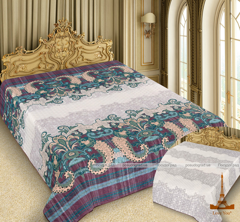 Покривало Love You Barokko Paisley "Purple" 200х220см