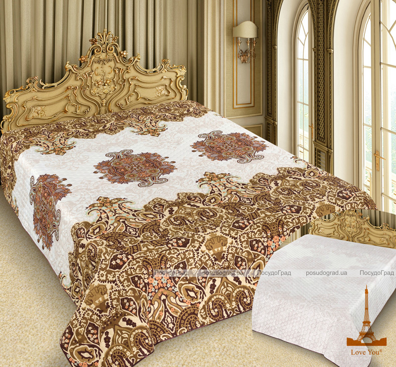 Покривало Love You Barokko Paisley "Brown" 200х220см