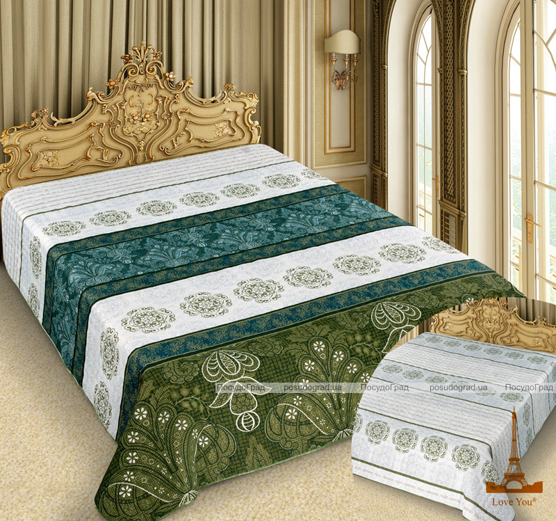Покривало Love You Barokko Paisley "Green" 220х240см