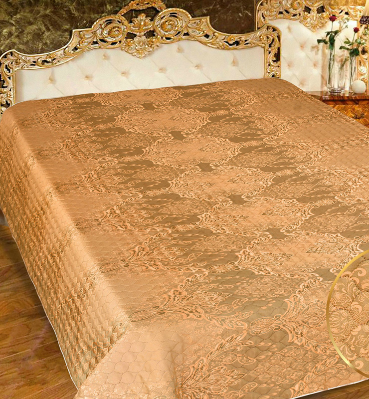 Покривало Love You Жаккард-атлас "Beige" 200х220см