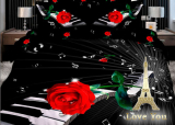 Комплект постельного белья Love You Сатин 3D "Мелодия" Евро