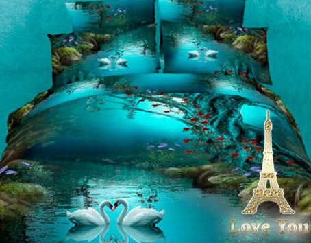 Комплект постільної білизни Love You Сатин 3D "Згода" Євро