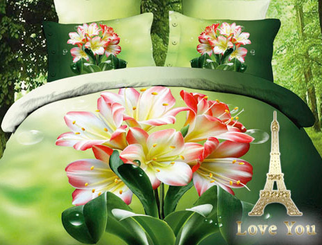 Комплект постільної білизни Love You Сатин 3D "Гламур" Євро