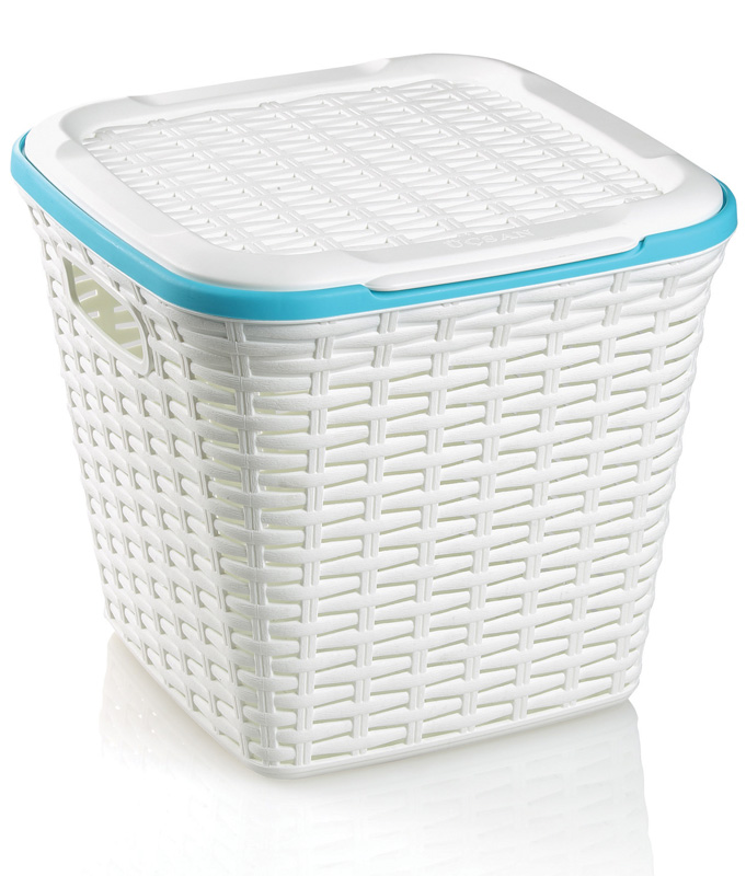 Корзина Ucsan Basket для белья пластиковая 30x30x28см, белая