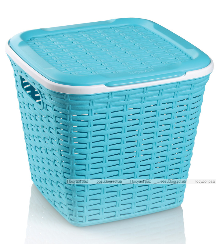 Кошик Ucsan Basket для білизни пластиковий 30x30x28см, бірюзовий