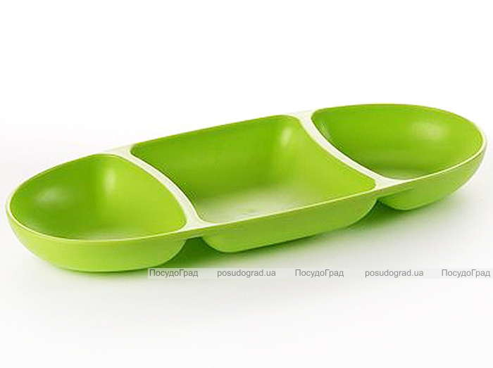 Менажниця Ucsan Frosted Bowl пластикова 15x34см, 3 секції