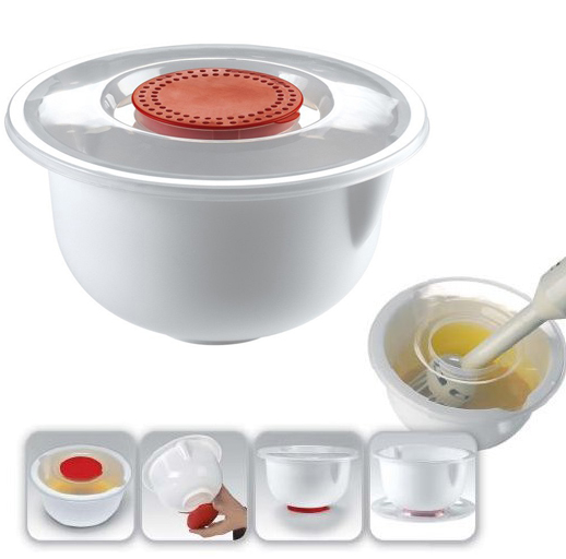 Миска HEIDRUN для взбивания миксером, 2.9л с крышкой Ø24см