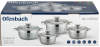 Набір 4 каструлі Ofenbach Casserole із нержавіючої сталі (1.1л, 1.7л, 2.4л, 3.4л) зі скляними кришками