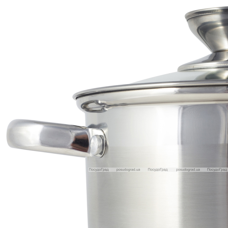 Набір 4 каструлі Ofenbach Casserole із нержавіючої сталі (1.1л, 1.7л, 2.4л, 3.4л) зі скляними кришками