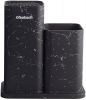 Підставка-колода Ofenbach Black Marble для кухонних ножів і ножиць 21.5х13х23см подвійна