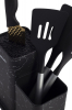 Підставка-колода Ofenbach Black Marble для кухонних ножів і ножиць 21.5х13х23см подвійна