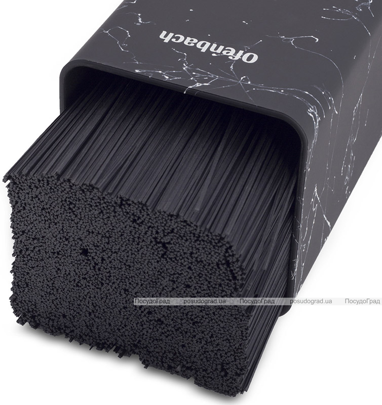 Підставка-колода Ofenbach Black Marble для кухонних ножів і ножиць 9х9х22см