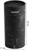 Підставка-колода Ofenbach Black Marble для кухонних ножів і ножиць 11х11х22см, кругла