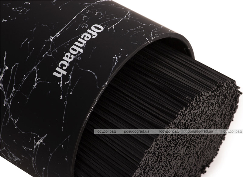 Підставка-колода Ofenbach Black Marble для кухонних ножів і ножиць 11х11х22см, кругла