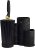 Підставка-колода Ofenbach Black Marble для кухонних ножів і ножиць 23х12х22см, потрійна кругла