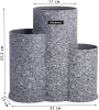 Підставка-колода Ofenbach Grey Marble для кухонних ножів 23х13х22см, потрійна кругла