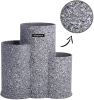 Підставка-колода Ofenbach Grey Marble для кухонних ножів 23х13х22см, потрійна кругла
