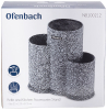 Підставка-колода Ofenbach Grey Marble для кухонних ножів 23х13х22см, потрійна кругла